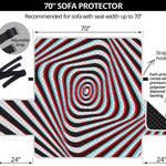 Anaglyph Optical Illusion Print Sofa Protector