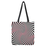 Anaglyph Optical Illusion Print Tote Bag