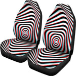 Anaglyph Optical Illusion Print Universal Fit Car Seat Covers