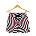 Anaglyph Optical Illusion Print Women's Shorts