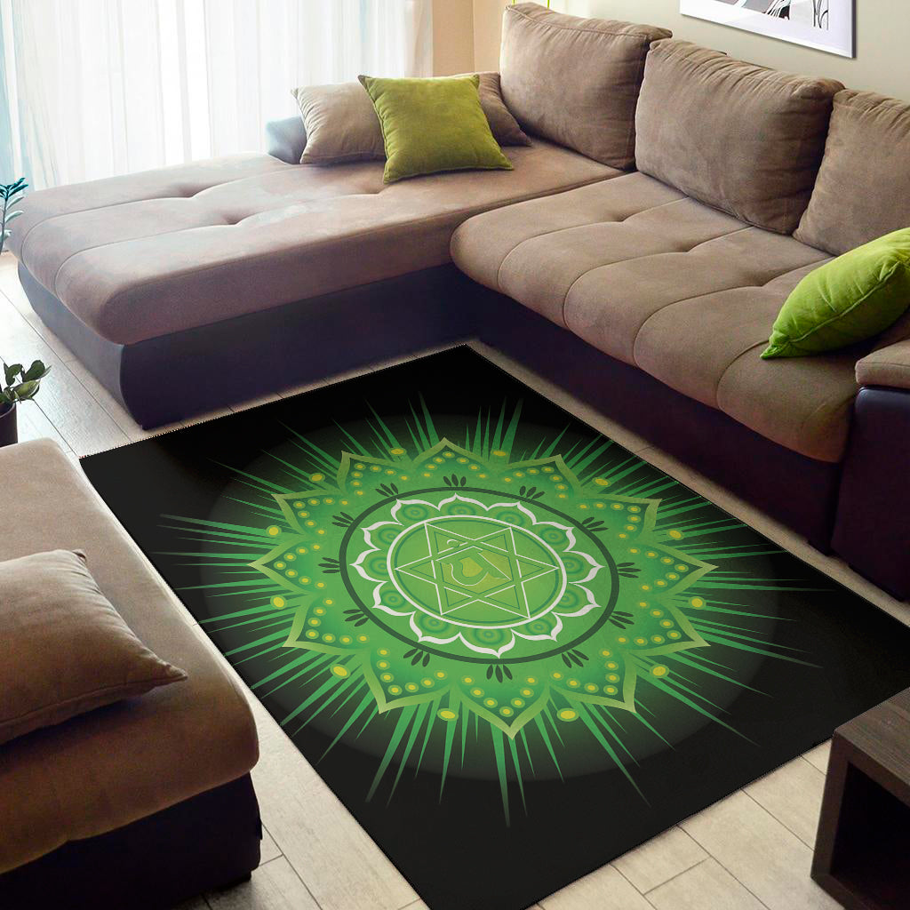 Anahata Chakra Mandala Print Area Rug