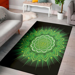 Anahata Chakra Mandala Print Area Rug