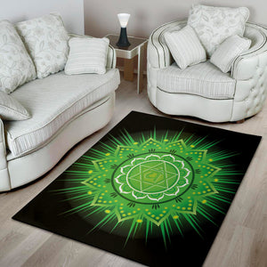 Anahata Chakra Mandala Print Area Rug