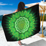 Anahata Chakra Mandala Print Beach Sarong Wrap
