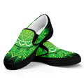 Anahata Chakra Mandala Print Black Slip On Sneakers