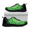 Anahata Chakra Mandala Print Black Running Shoes