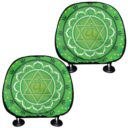 Anahata Chakra Mandala Print Car Headrest Covers
