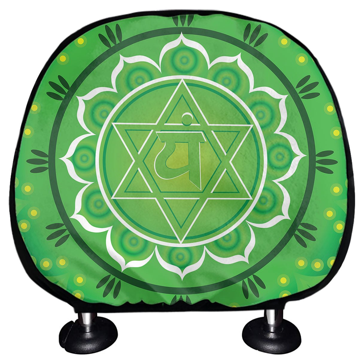 Anahata Chakra Mandala Print Car Headrest Covers