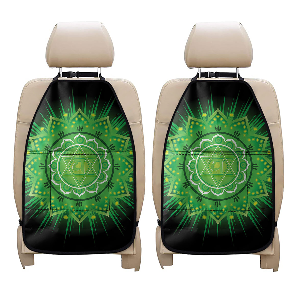 Anahata Chakra Mandala Print Car Seat Organizers