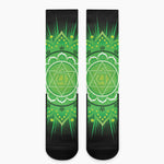 Anahata Chakra Mandala Print Crew Socks