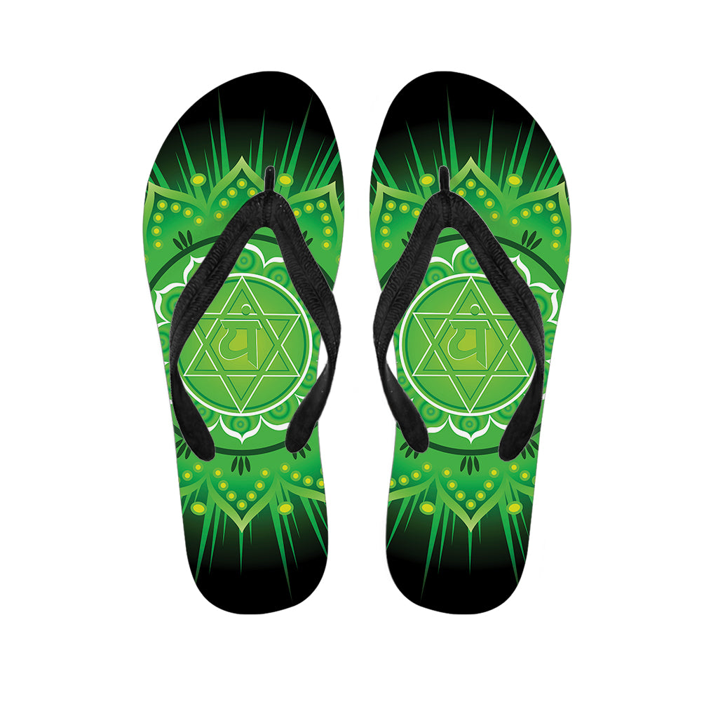 Anahata Chakra Mandala Print Flip Flops