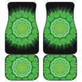 Anahata Chakra Mandala Print Front and Back Car Floor Mats