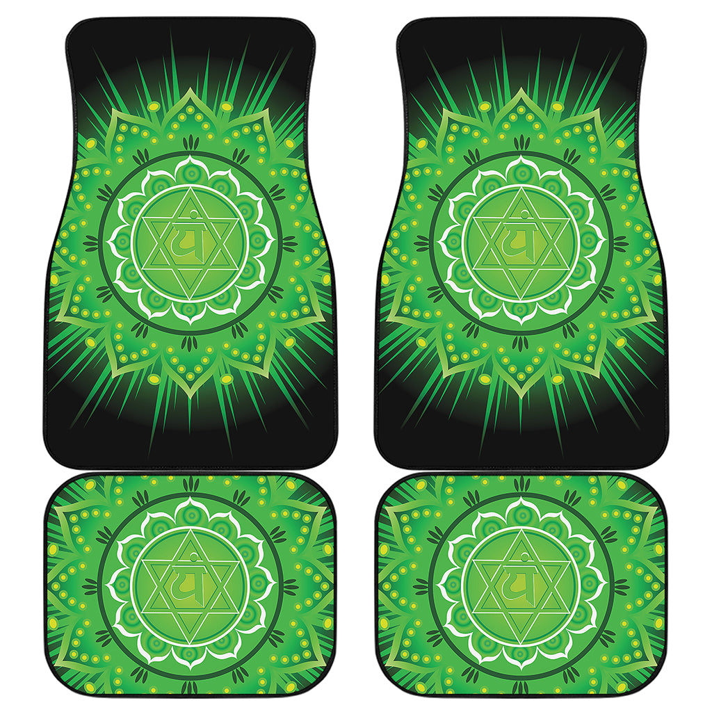 Anahata Chakra Mandala Print Front and Back Car Floor Mats