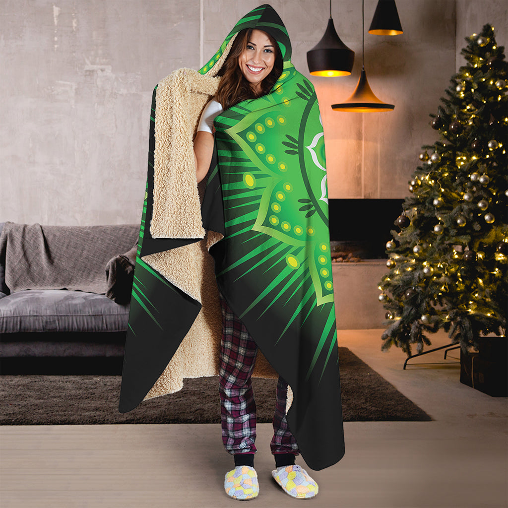 Anahata Chakra Mandala Print Hooded Blanket