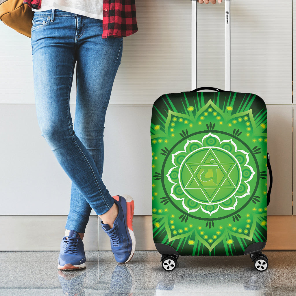 Anahata Chakra Mandala Print Luggage Cover