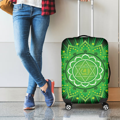 Anahata Chakra Mandala Print Luggage Cover