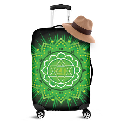 Anahata Chakra Mandala Print Luggage Cover