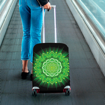 Anahata Chakra Mandala Print Luggage Cover