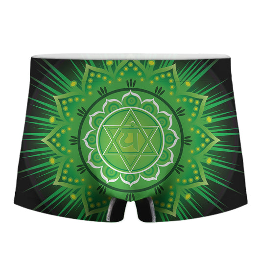 Anahata Chakra Mandala Print Men's Boxer Briefs