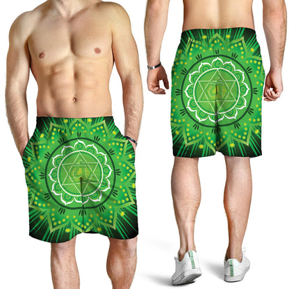 Anahata Chakra Mandala Print Men's Shorts