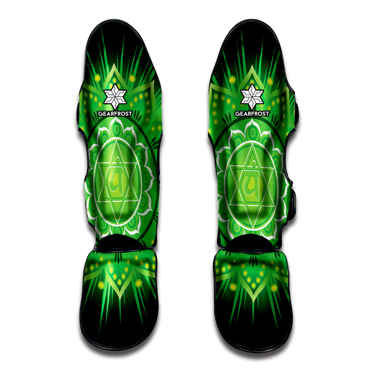 Anahata Chakra Mandala Print Muay Thai Shin Guard