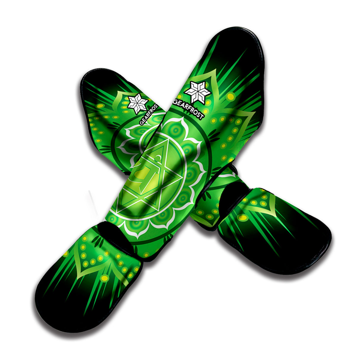 Anahata Chakra Mandala Print Muay Thai Shin Guard