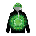 Anahata Chakra Mandala Print Pullover Hoodie