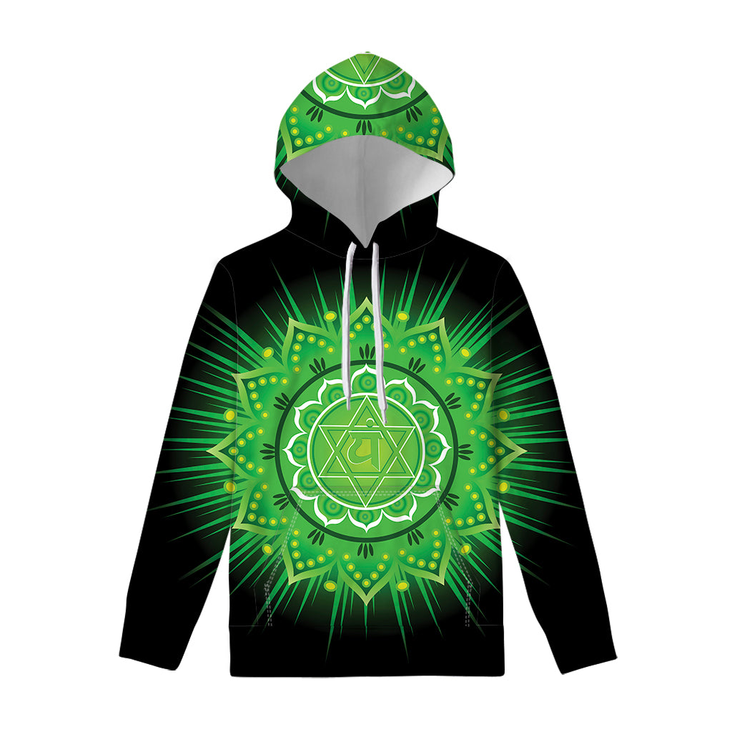 Anahata Chakra Mandala Print Pullover Hoodie