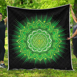 Anahata Chakra Mandala Print Quilt