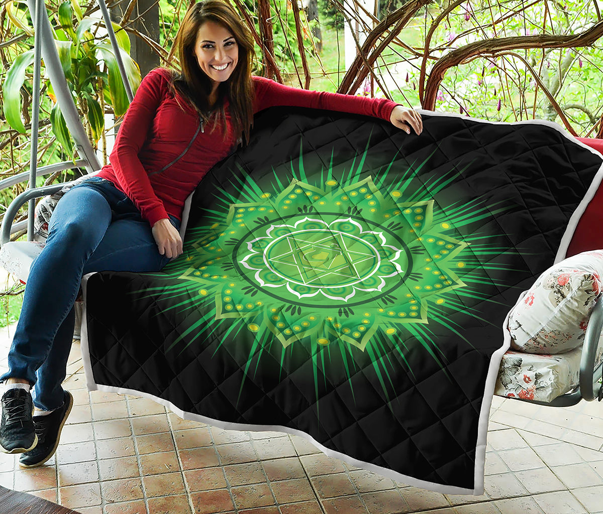 Anahata Chakra Mandala Print Quilt