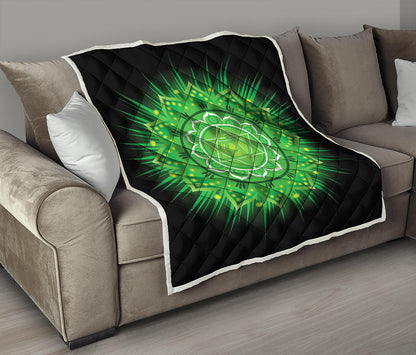 Anahata Chakra Mandala Print Quilt