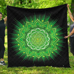Anahata Chakra Mandala Print Quilt