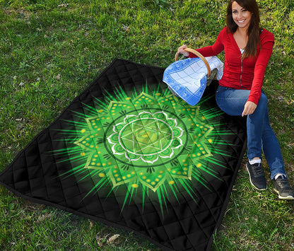 Anahata Chakra Mandala Print Quilt