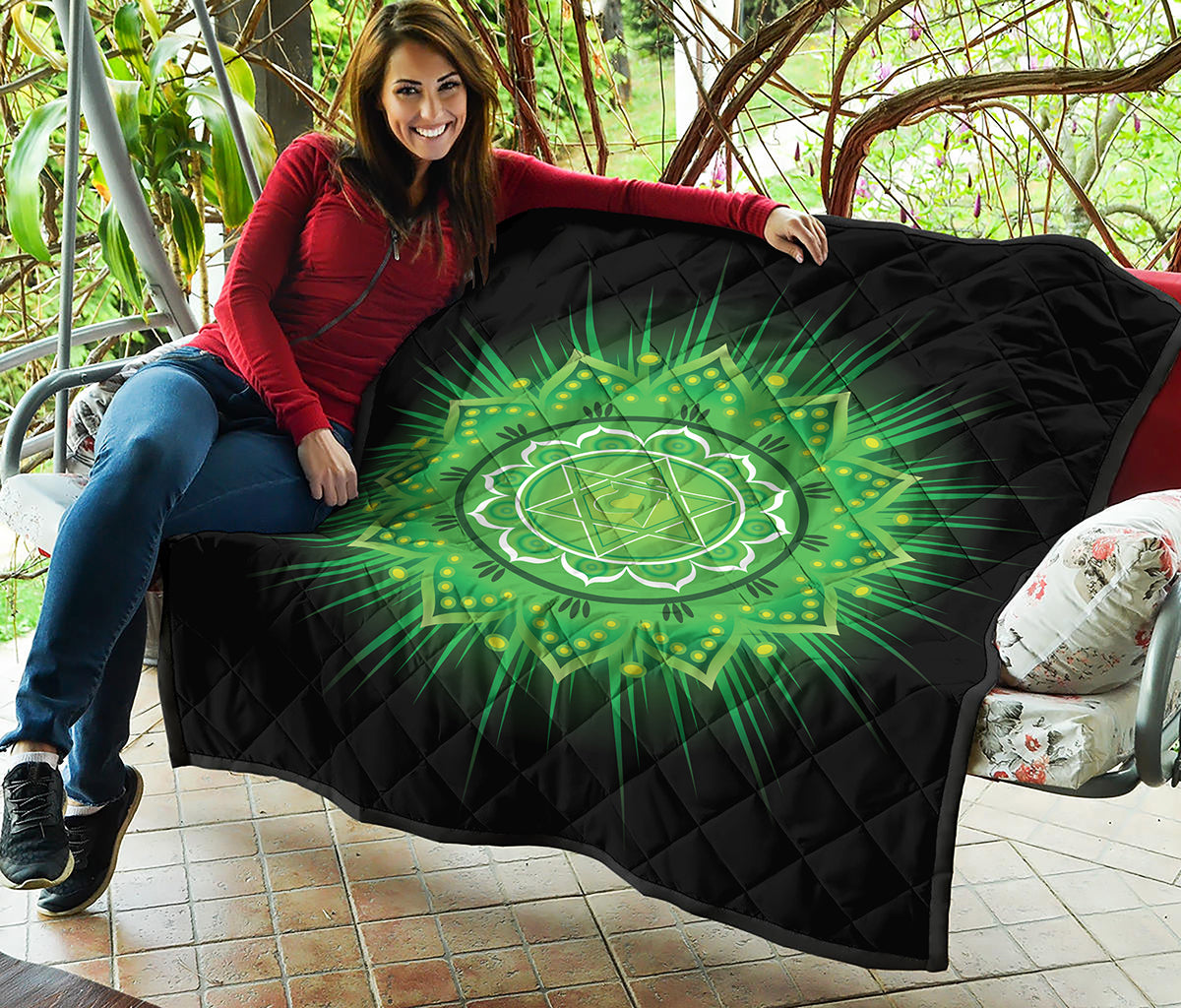 Anahata Chakra Mandala Print Quilt