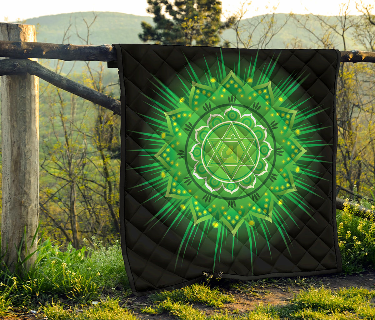 Anahata Chakra Mandala Print Quilt