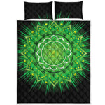 Anahata Chakra Mandala Print Quilt Bed Set