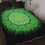 Anahata Chakra Mandala Print Quilt Bed Set