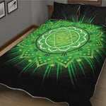 Anahata Chakra Mandala Print Quilt Bed Set
