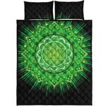 Anahata Chakra Mandala Print Quilt Bed Set