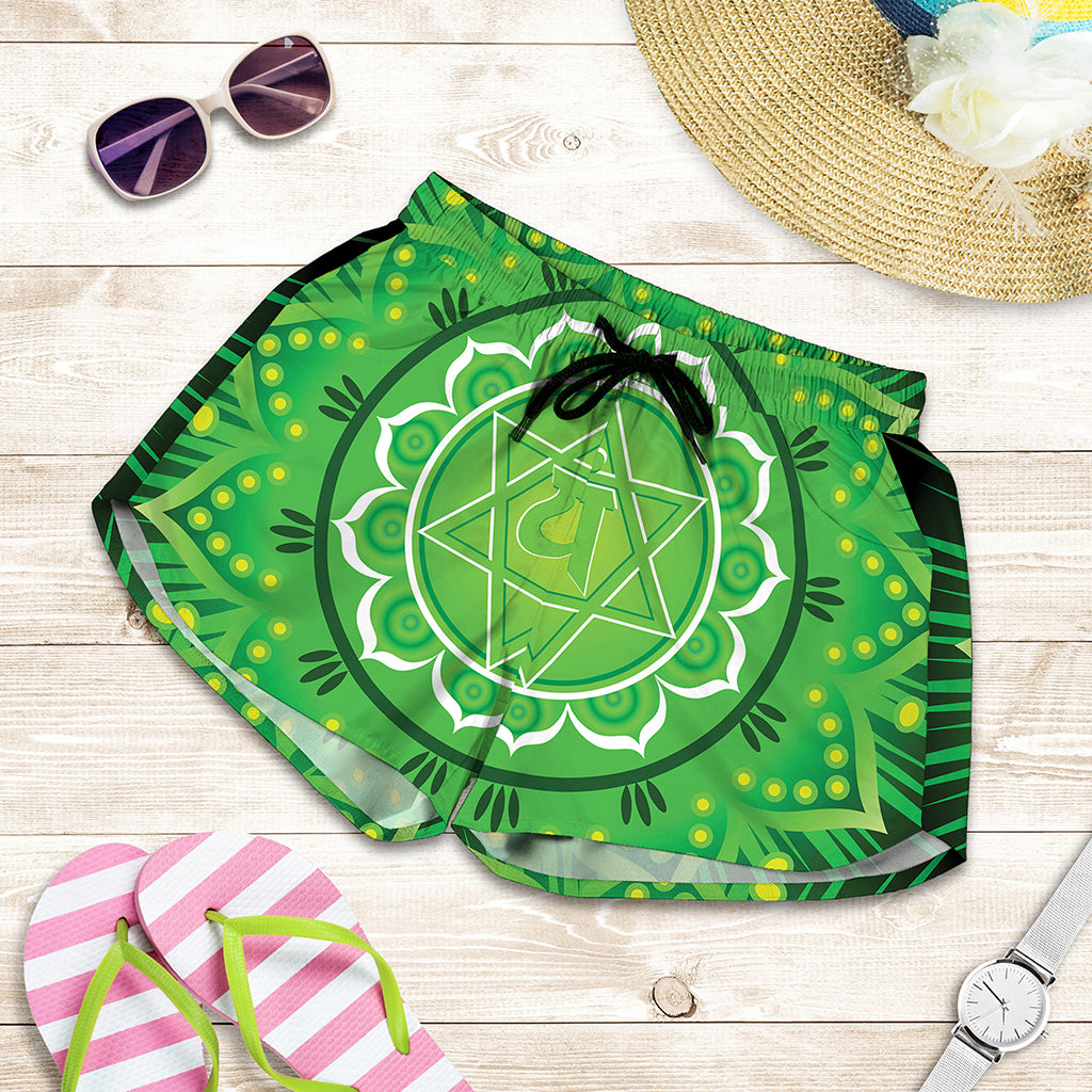 Anahata Chakra Mandala Print Women's Shorts