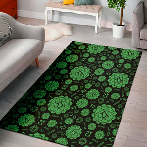 Anahata Chakra Pattern Print Area Rug