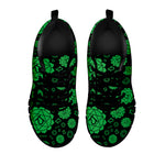 Anahata Chakra Pattern Print Black Sneakers