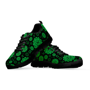 Anahata Chakra Pattern Print Black Sneakers