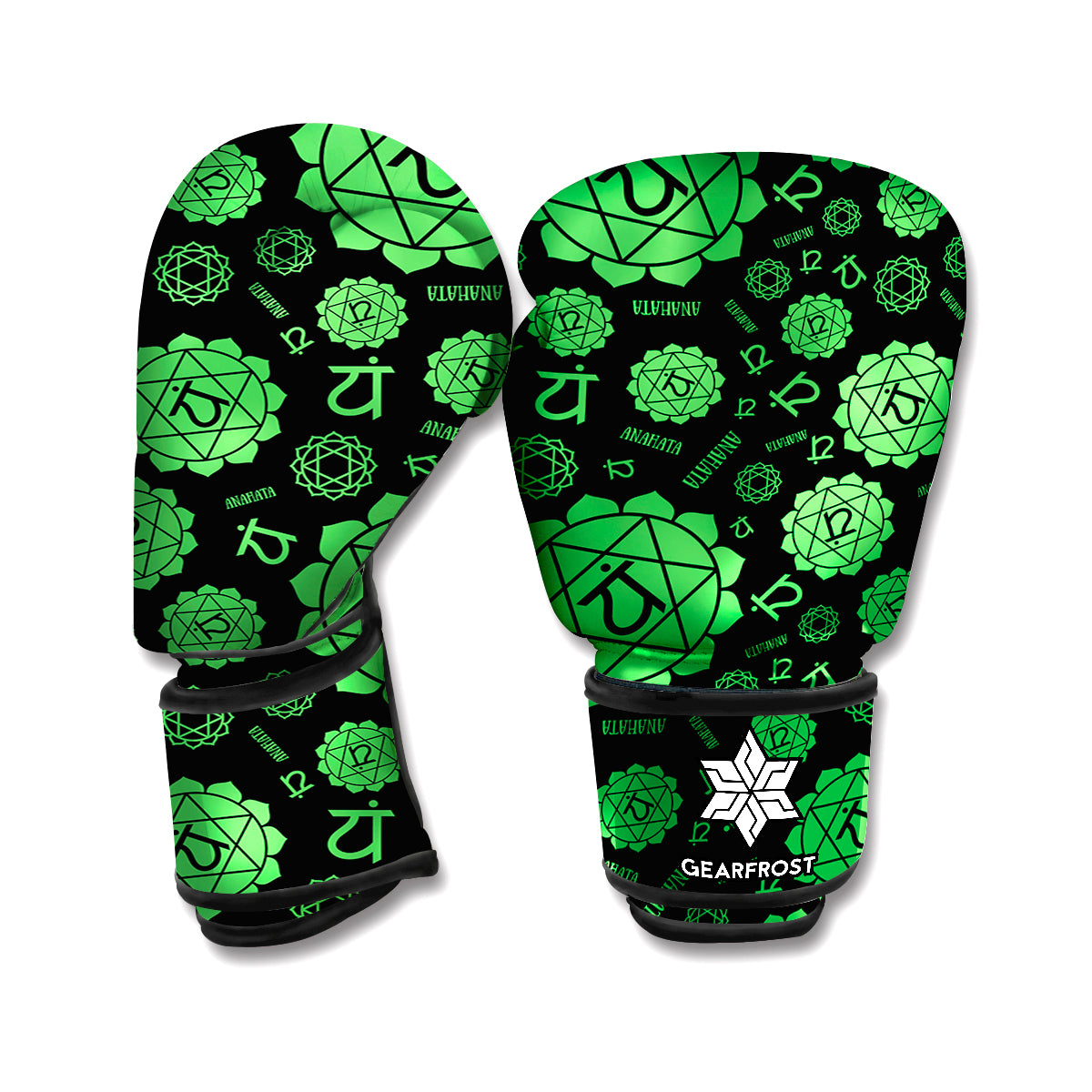 Anahata Chakra Pattern Print Boxing Gloves