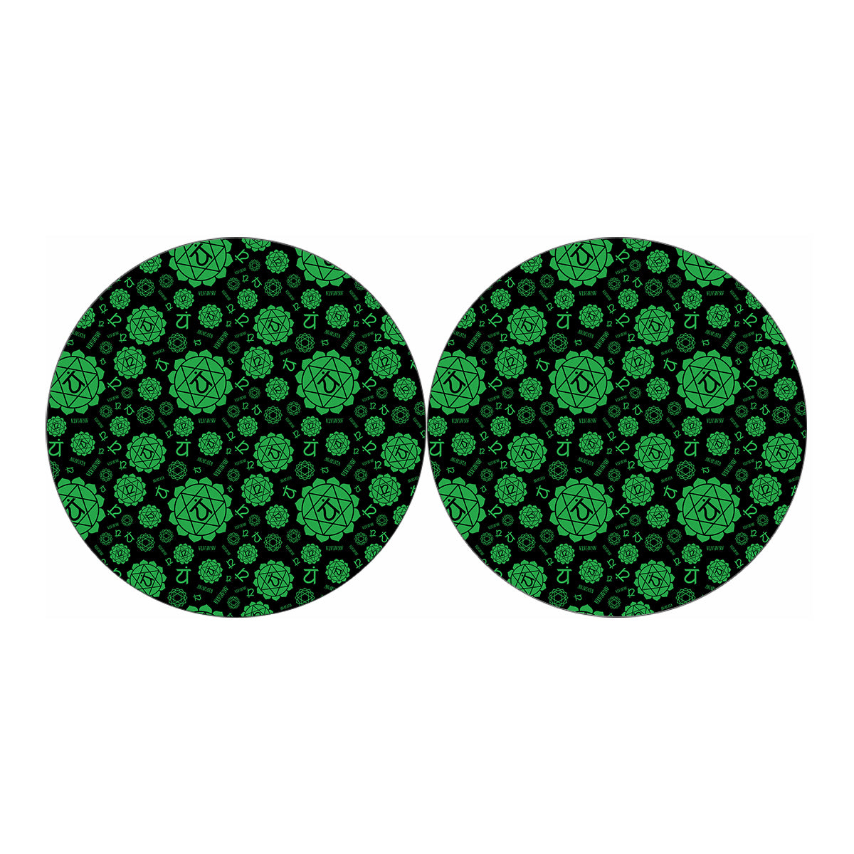 Anahata Chakra Pattern Print Car Coasters