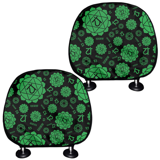 Anahata Chakra Pattern Print Car Headrest Covers