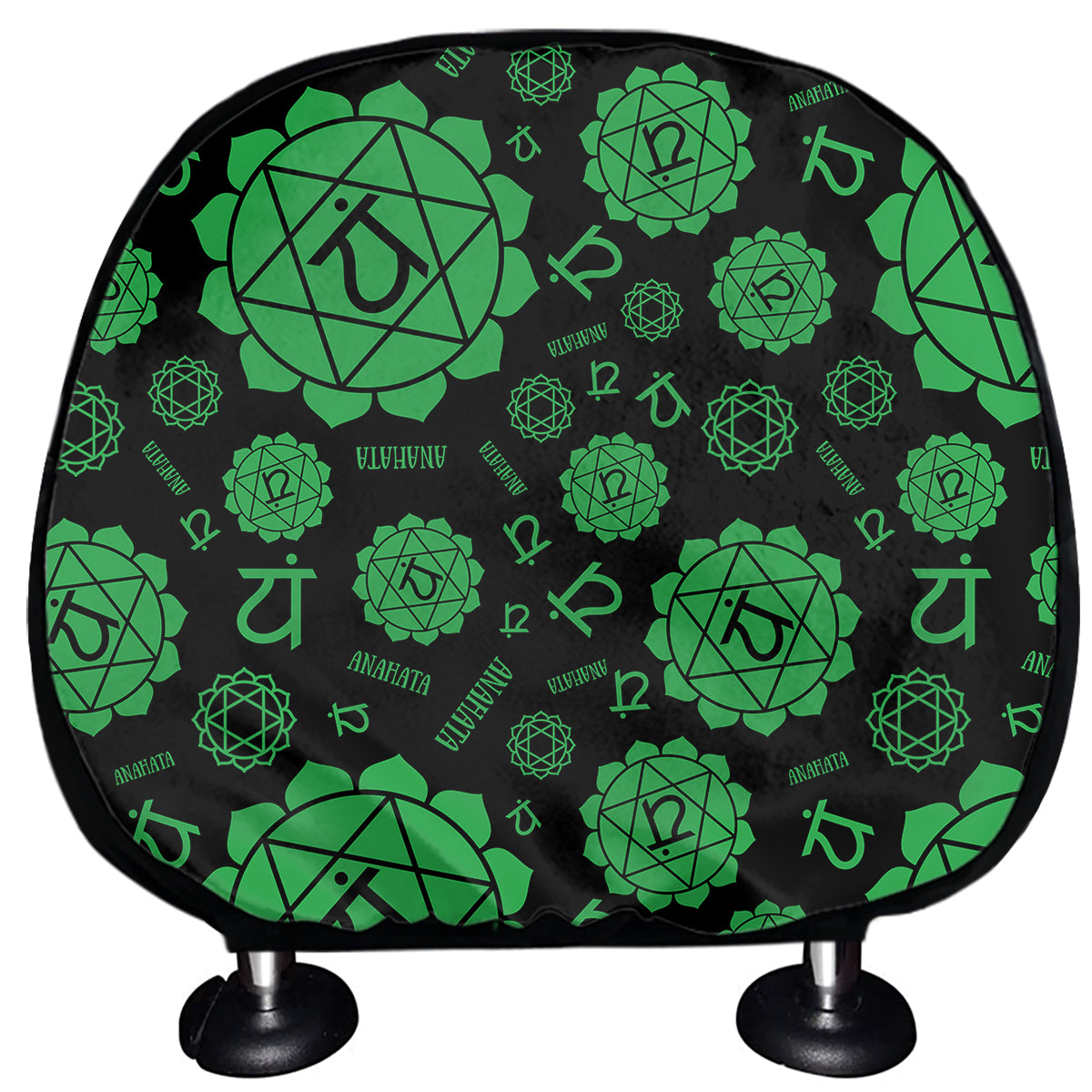 Anahata Chakra Pattern Print Car Headrest Covers