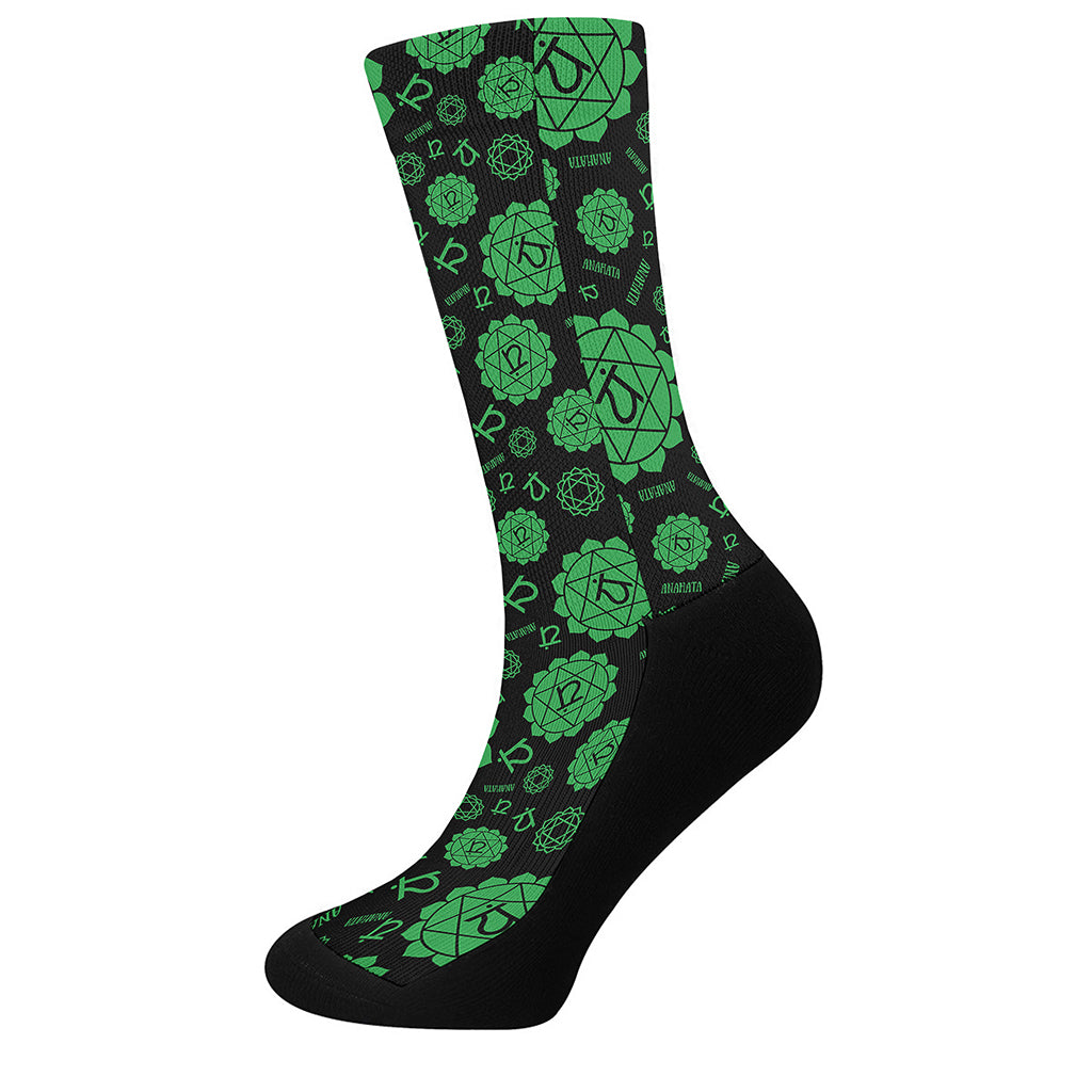 Anahata Chakra Pattern Print Crew Socks