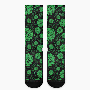 Anahata Chakra Pattern Print Crew Socks