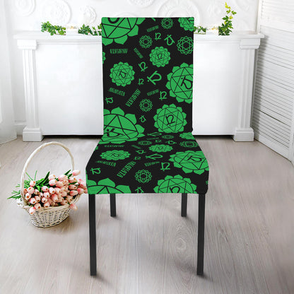 Anahata Chakra Pattern Print Dining Chair Slipcover
